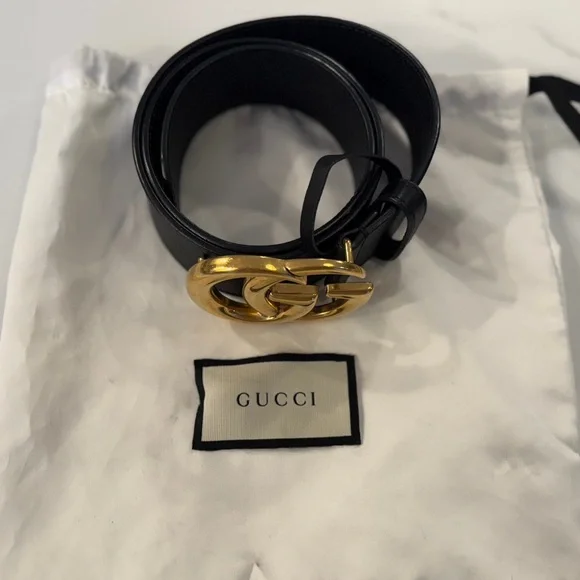 Gucci Marmont Double G Leather Belt – Black - Picture 2 of 4